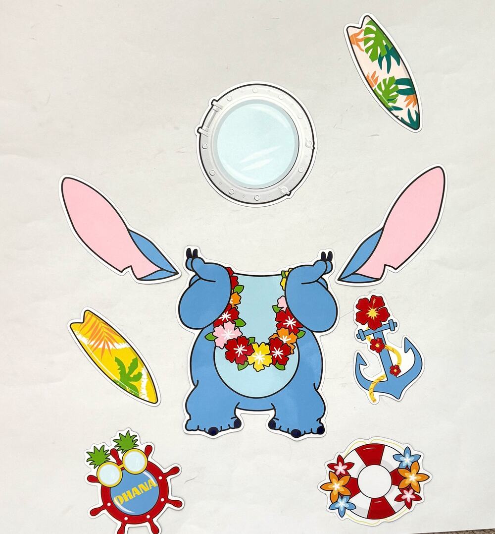 Disney Cruise Magnet Stitch Door 9 Pieces Tropical Hawaii Ocean Theme